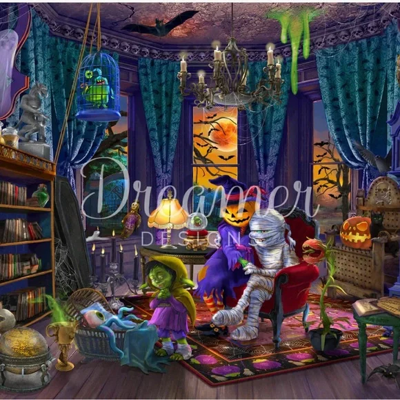 Witch is mummy Scene Diamond Painting Kit - Picture 2 of 6